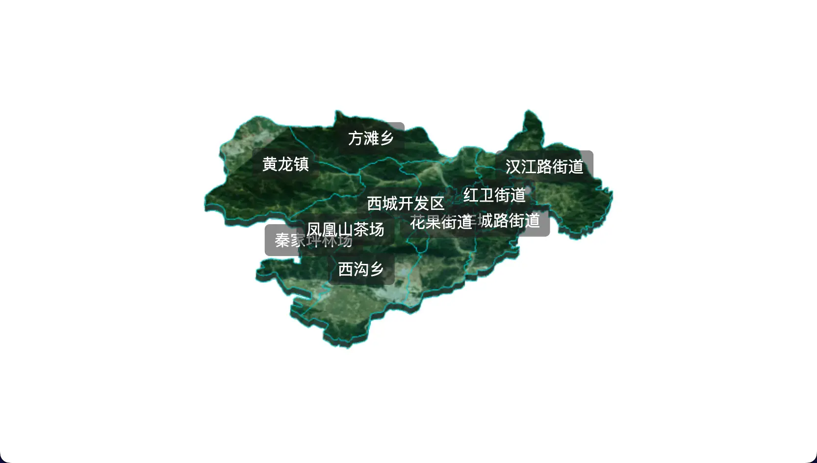 7 threejs 十堰市张湾区geoJson地图3d地图自定义贴图加CSS2D标签